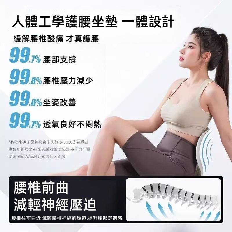 🔴台灣現貨+發票 護腰坐墊 靠背椅 人體工學坐墊 護腰靠墊 護腰坐姿椅 折疊護腰坐墊 靠腰墊 靠背墊-細節圖2