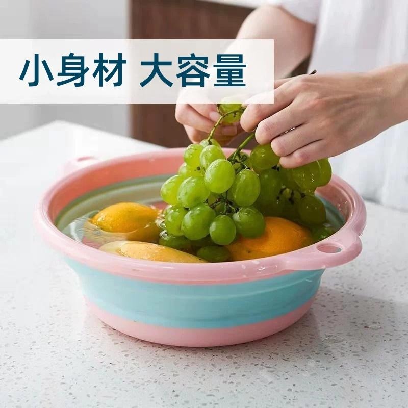 台灣現貨+發票 摺疊洗臉盆 家用加厚折疊洗臉盆 學生宿舍臉盆 便攜塑膠臉盆 伸縮臉盆 大號盆子 折疊臉盆-細節圖3
