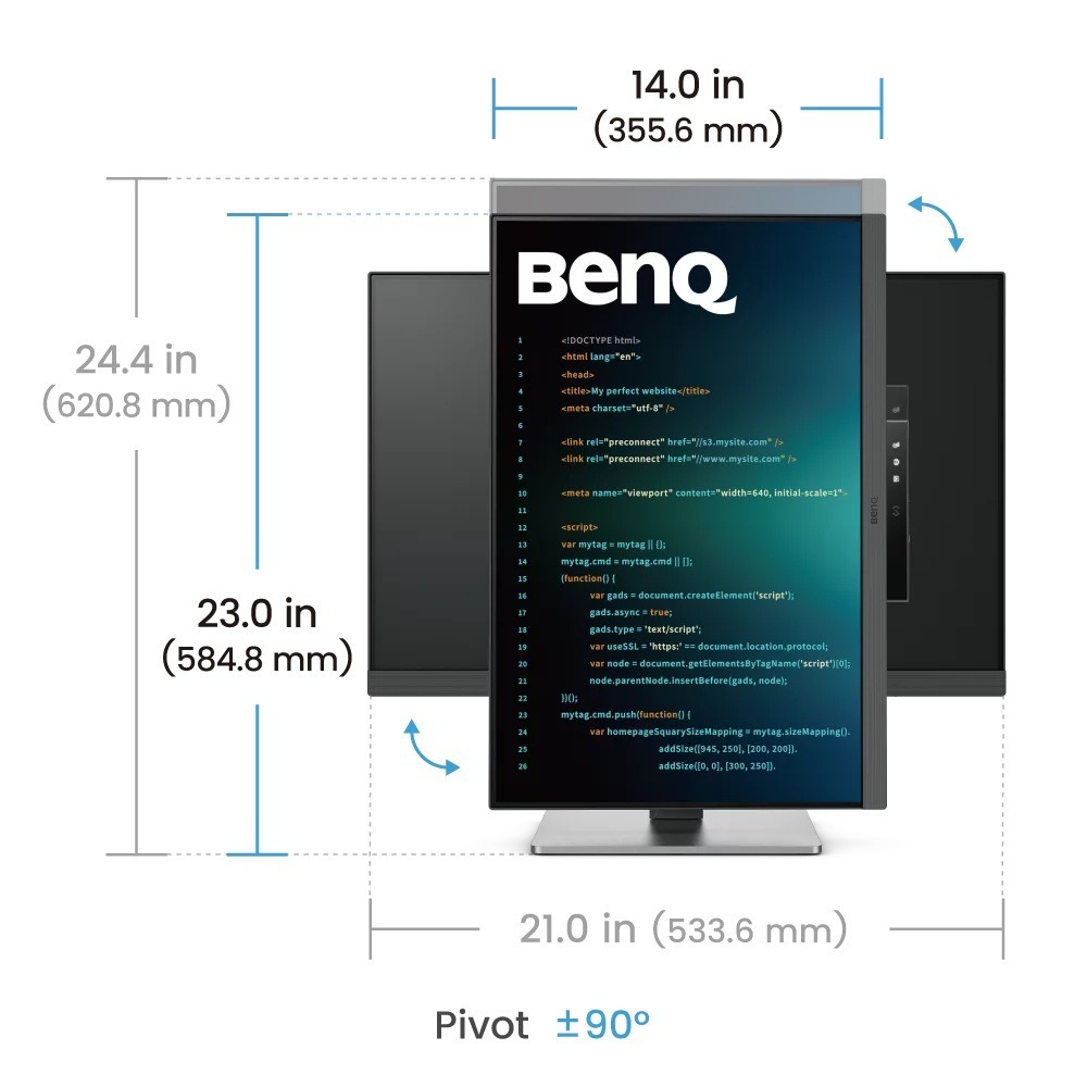 BenQ 明基 RD240Q 2K 光智慧護眼螢幕(24型/IPS/HDMI/DP/Type-C PD90W)-細節圖7