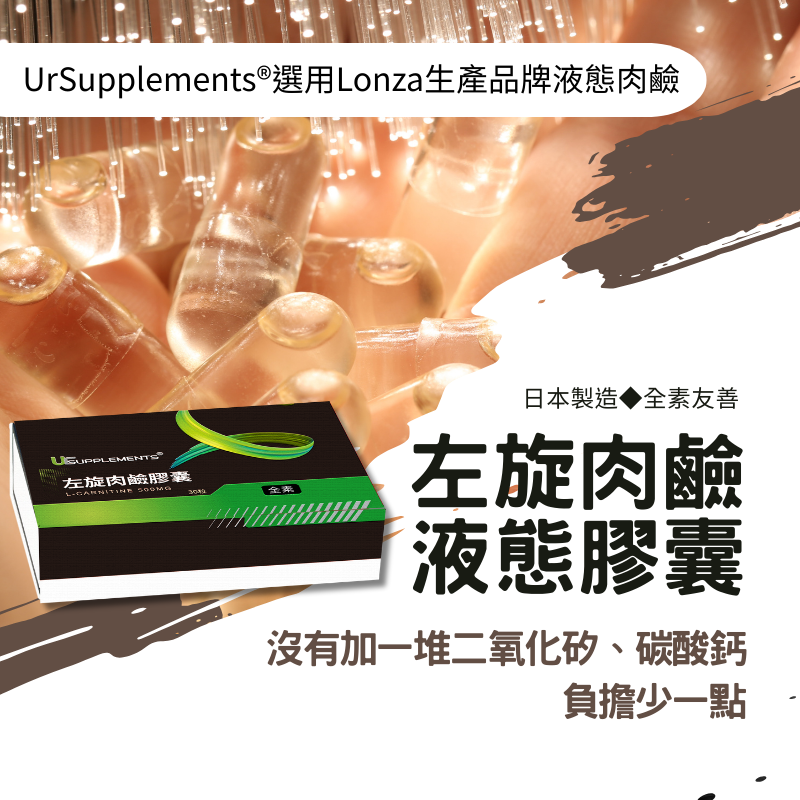 左旋肉鹼液態膠囊 L-Carnitine 日本專利 500mg/30顆/PTP片 全素《UrSupplements》-細節圖3