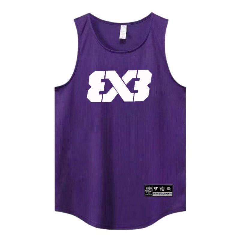 現貨美式背心籃球速乾透氣寬鬆訓練熱身運動3x3-規格圖8
