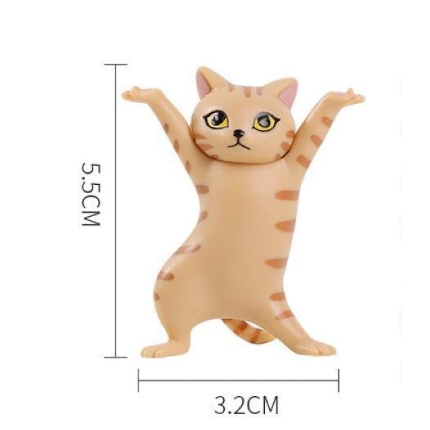 萬物皆可舉 網紅妖嬈貓 五隻組 筆架 耳機架 可愛貓咪 公仔 筆托 生日禮物 交換禮物 貓咪 貓咪筆架-細節圖2