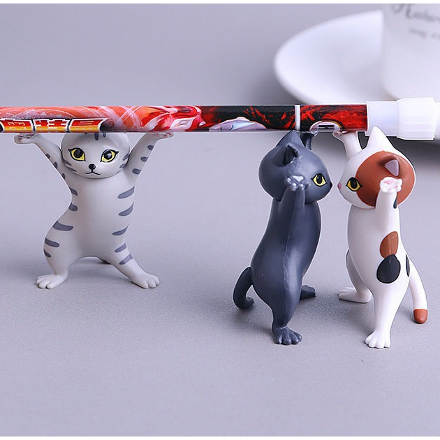 萬物皆可舉 網紅妖嬈貓 五隻組 筆架 耳機架 可愛貓咪 公仔 筆托 生日禮物 交換禮物 貓咪 貓咪筆架-細節圖3