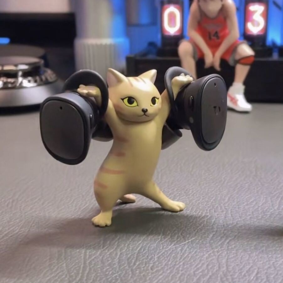 萬物皆可舉 網紅妖嬈貓 五隻組 筆架 耳機架 可愛貓咪 公仔 筆托 生日禮物 交換禮物 貓咪 貓咪筆架-細節圖4