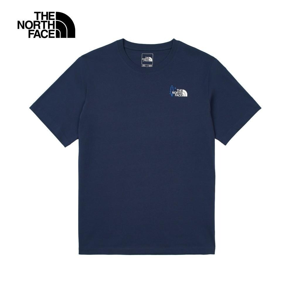 -滿3000免運-[雙和專賣店]THE NORTH FACE 男女款熊野趣純棉短袖T恤/8DBV/Summit藍-細節圖2