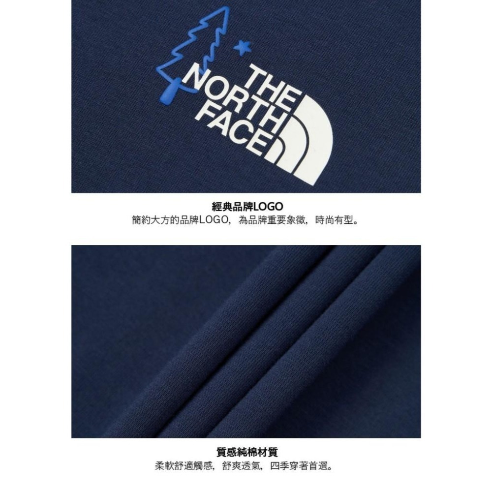-滿3000免運-[雙和專賣店]THE NORTH FACE 男女款熊野趣純棉短袖T恤/8DBV/Summit藍-細節圖4