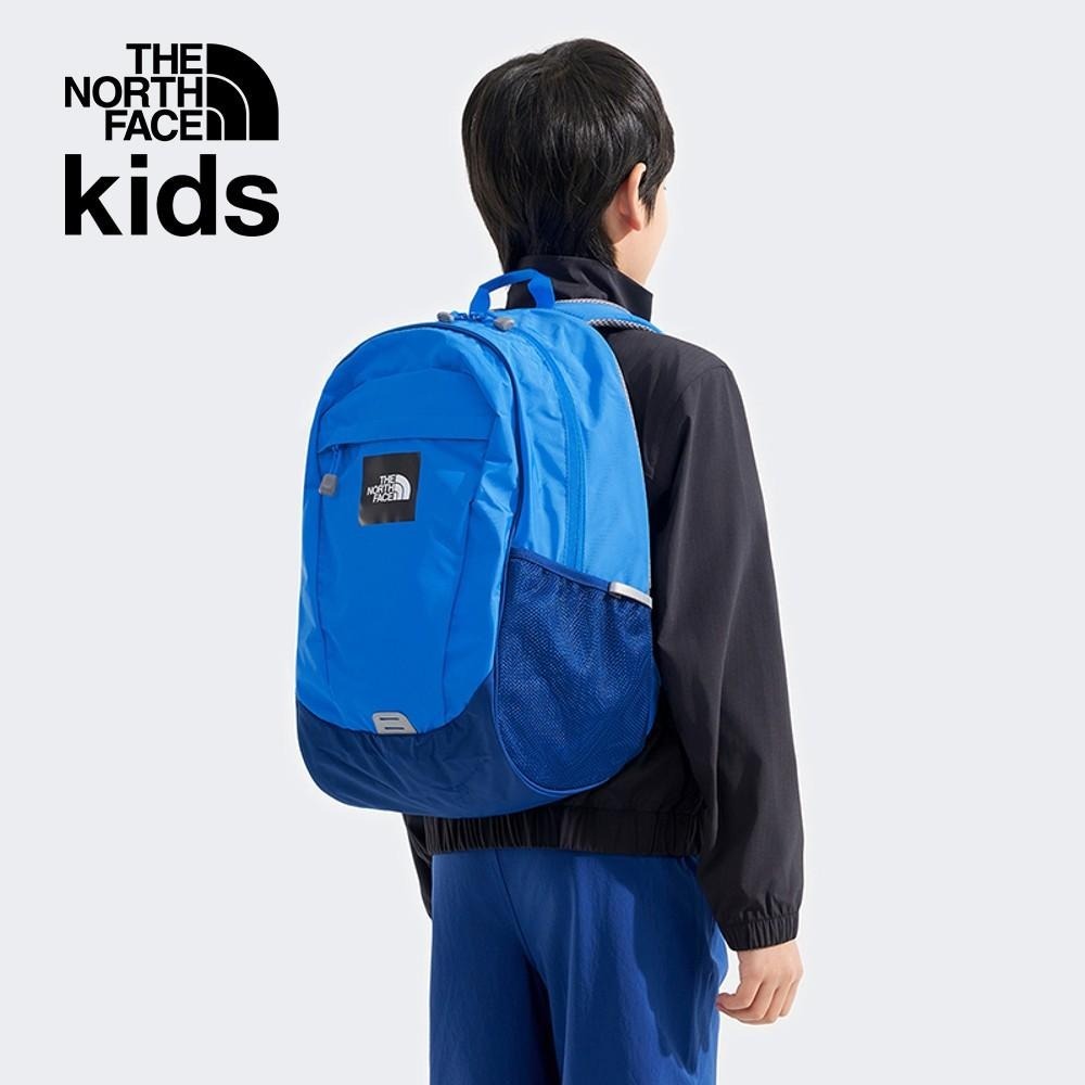 -滿3000免運-[雙和專賣店]The North Face兒童大尺寸品牌LOGO休閒後背包/8AMX/藍-細節圖9