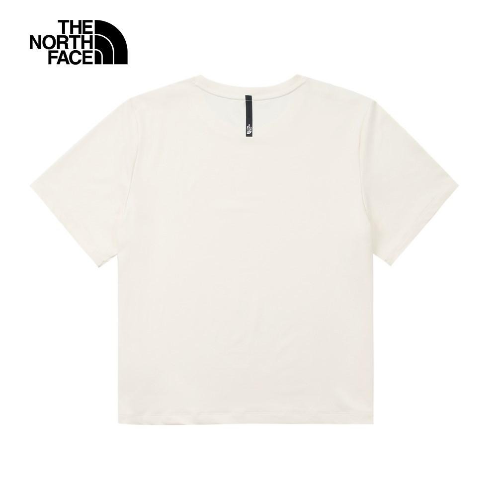 -滿3000免運-[雙和專賣店] THE NORTH FACE 女 吸濕排汗防曬短袖T恤/8DFH/沙白-細節圖2