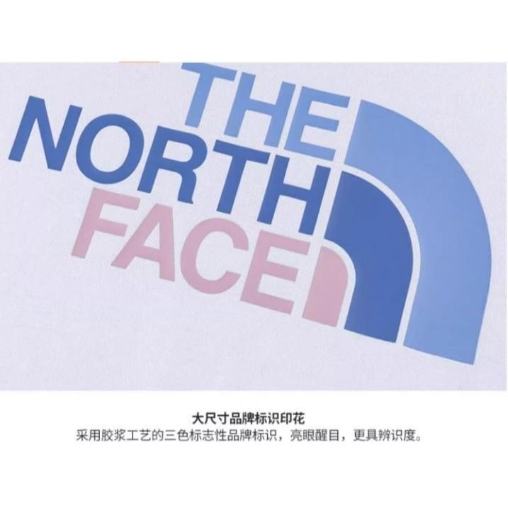 -滿3000免運-[雙和專賣店] The North Face 女 短袖圓領撞色LOGO棉T/8DC9/霧紫-細節圖4