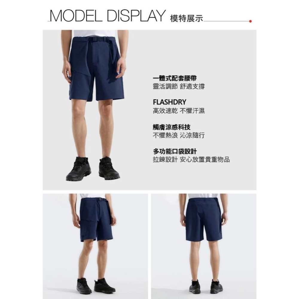 -滿3000免運-[雙和專賣店] THE NORTH FACE 男 快乾彈性涼感短褲/87W4/Summit藍-細節圖3