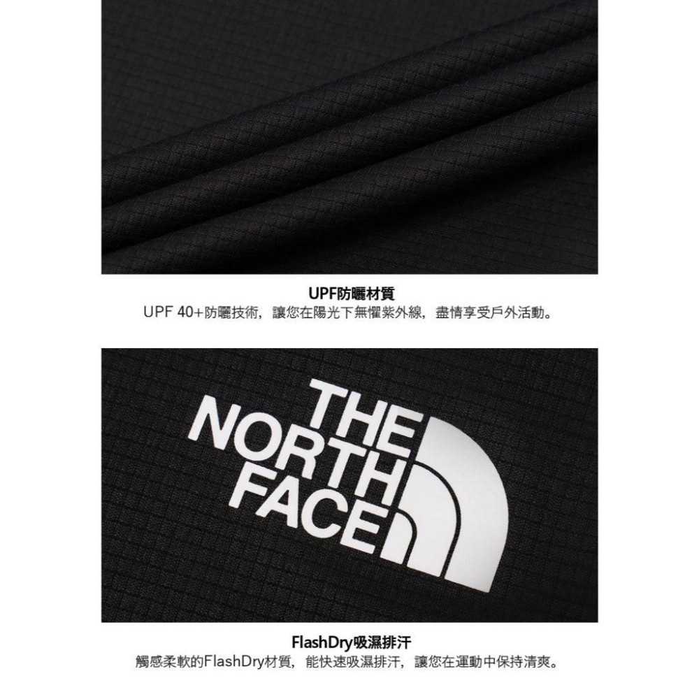 -滿3000免運-[雙和專賣店] THE NORTH FACE 男 防曬短袖T恤/8DFY/黑-細節圖9