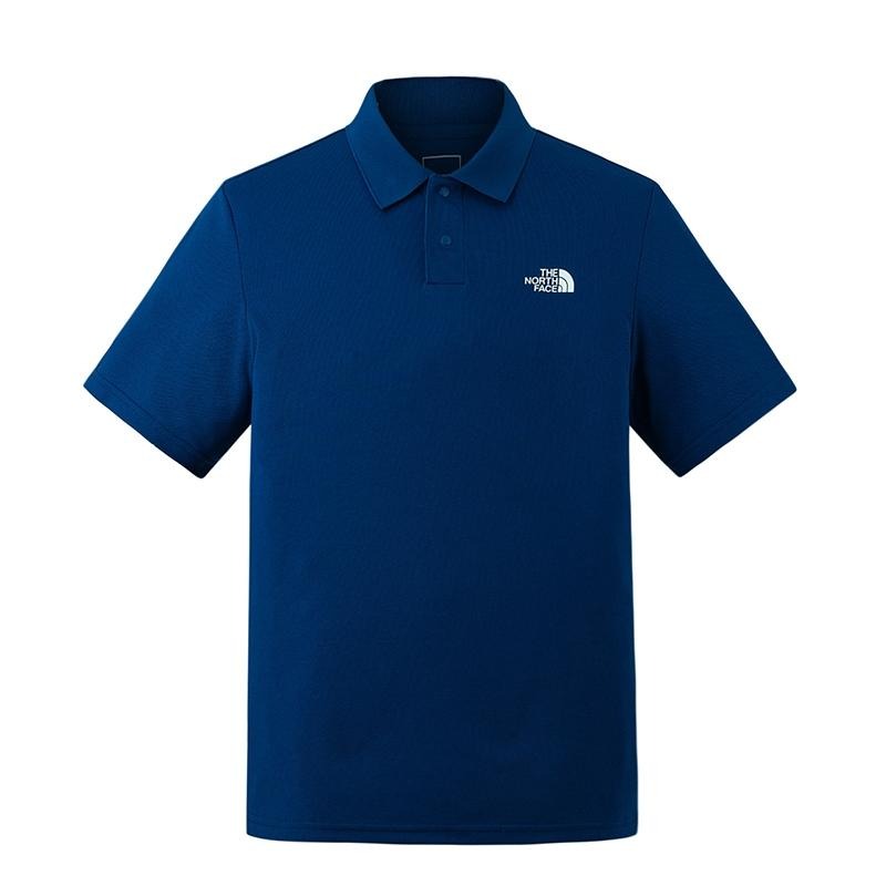 -滿3000免運-[雙和專賣店] THE NORTH FACE 男 短袖防曬POLO衫/7WD2/藍-細節圖2