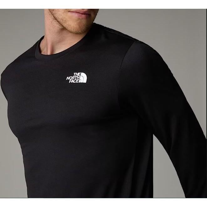 -滿3000免運-[雙和專賣店] THE NORTH FACE 男 排汗圓領長袖上衣/8DG5/黑色-細節圖4