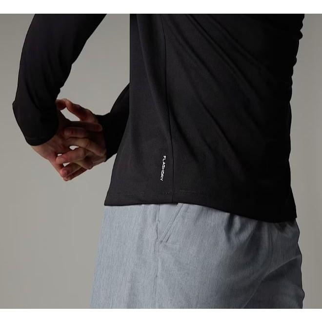 -滿3000免運-[雙和專賣店] THE NORTH FACE 男 排汗圓領長袖上衣/8DG5/黑色-細節圖5