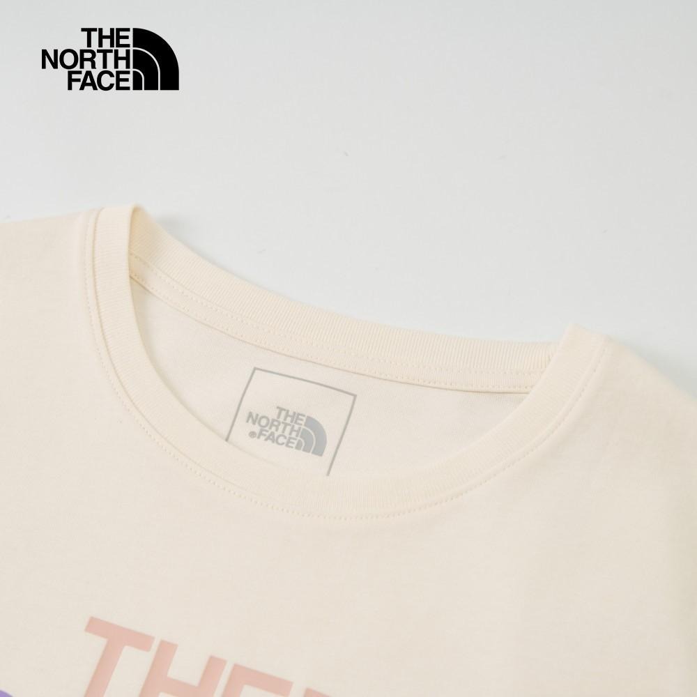 -滿3000免運-[雙和專賣店] The North Face 女 短袖圓領撞色LOGO棉T/8DC9/白色-細節圖4
