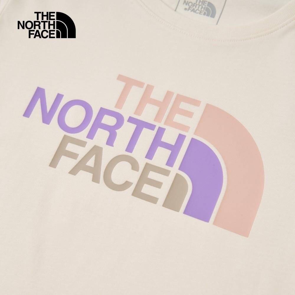 -滿3000免運-[雙和專賣店] The North Face 女 短袖圓領撞色LOGO棉T/8DC9/白色-細節圖7