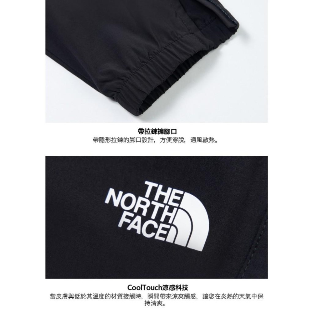 -滿3000免運-[雙和專賣店]The North Face 男 吸濕排汗涼感戶外徒步縮口褲/8CUB/黑色-細節圖4