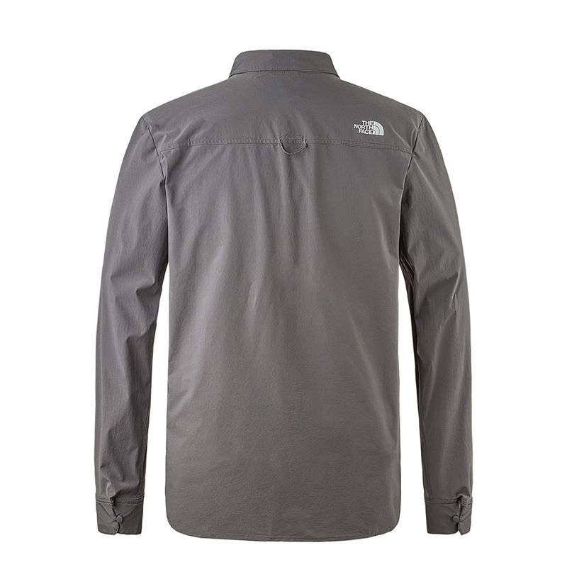 -滿3000免運-[雙和專賣店] The North Face 男 防曬長袖襯衫/4NCQ/煙燻灰-細節圖5