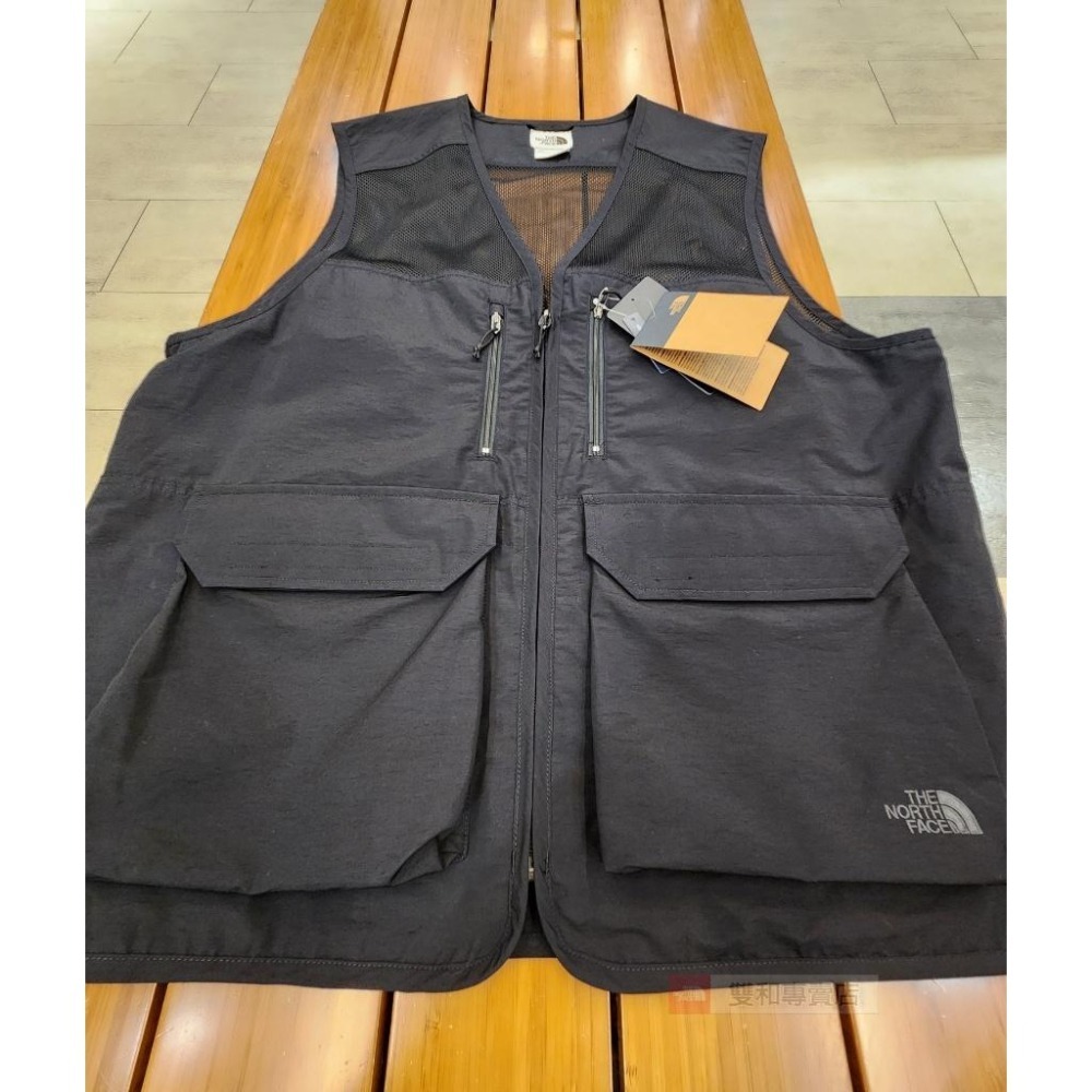 -滿3000免運-[雙和專賣店] THE NORTH AFCE 男 多口袋釣魚背心/87V4/黑-細節圖5