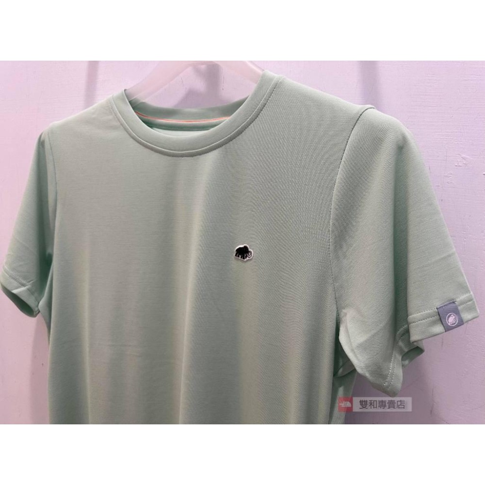 滿3000免運MAMMUT長毛象Essential T-Shirt AF女短袖快乾T恤101705090/薄荷綠PRT1-細節圖2