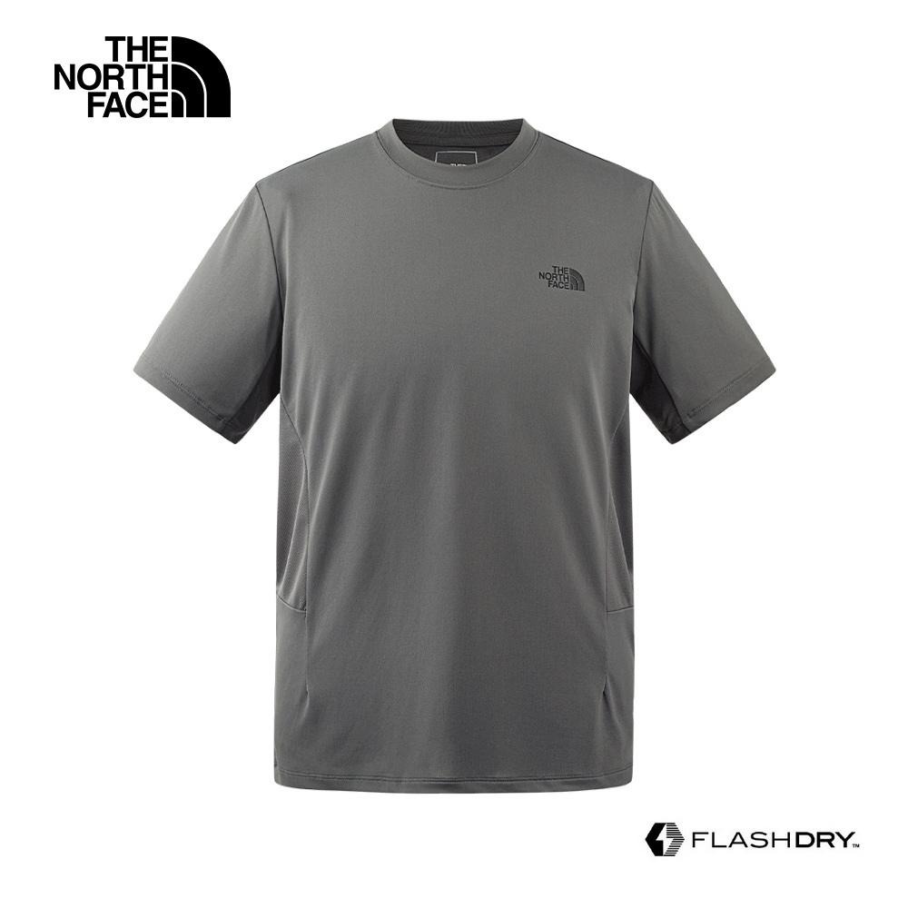 -滿3000免運-[雙和專賣店] THE NORTH AFCE 男 圓領快乾短袖T恤/8826/煙燻灰-細節圖3
