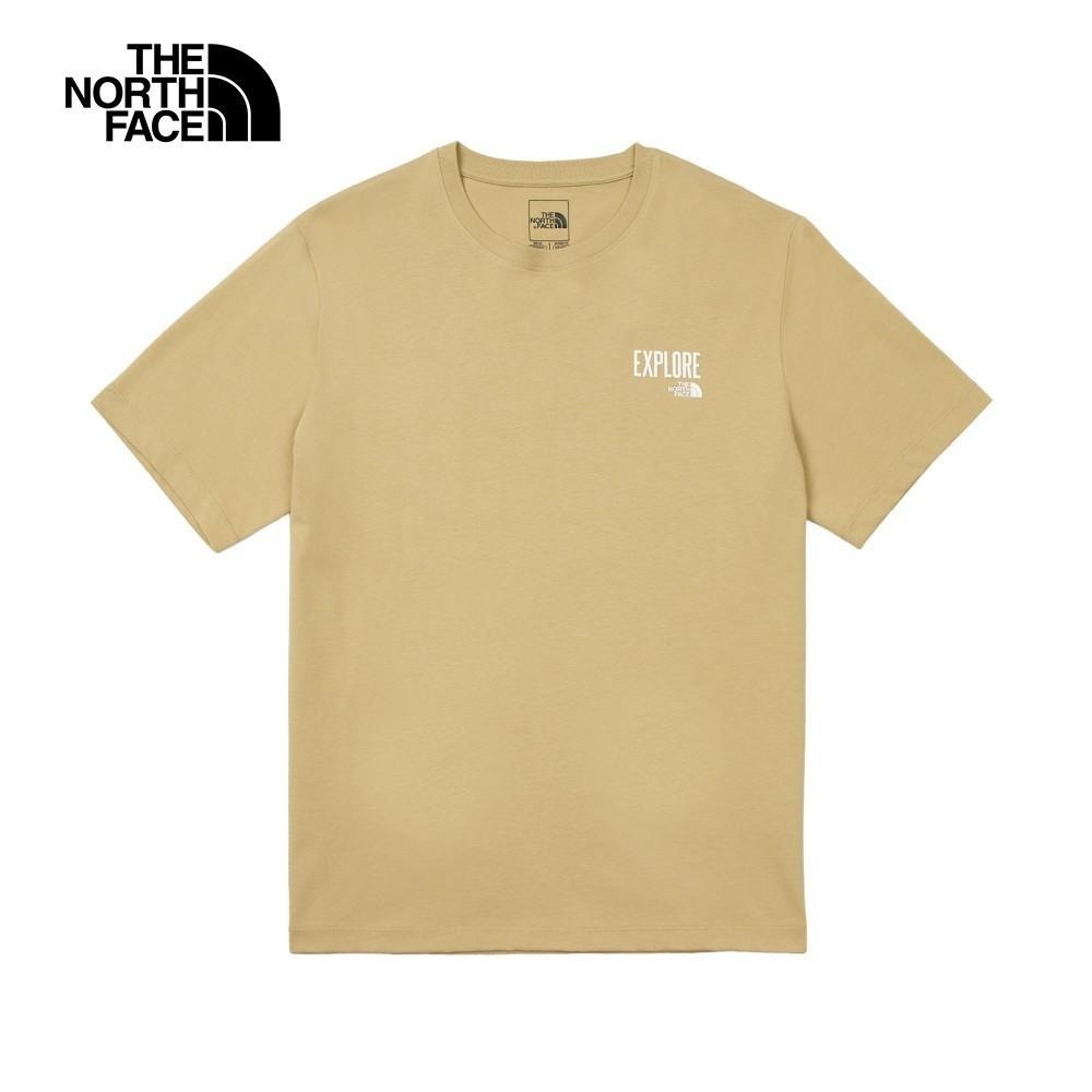 -滿3000免運-[雙和專賣店]THE NORTH FACE 男女款純棉短袖T恤/8DBW/卡其-細節圖2
