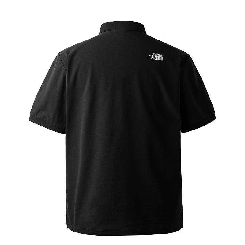 -滿3000免運-[雙和專賣店] THE NORTH FACE 男 短袖防曬POLO衫/87W2/黑-細節圖2