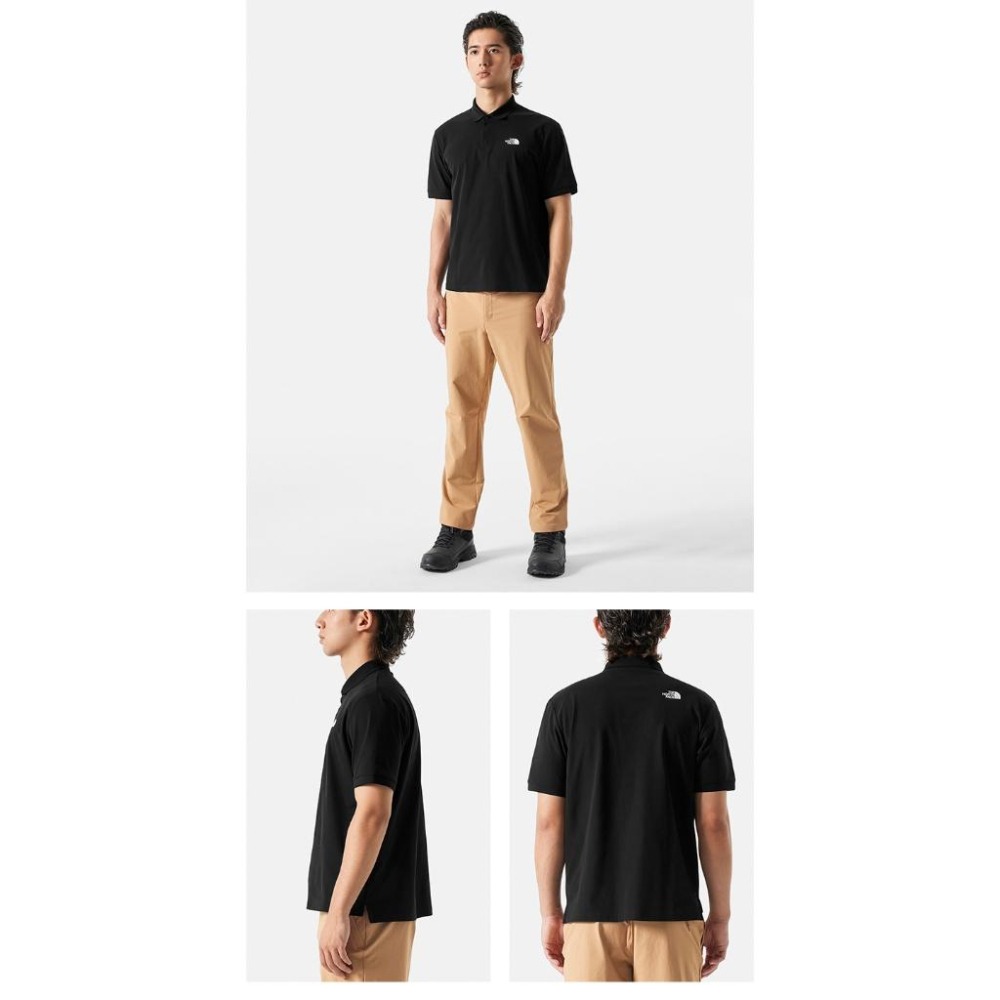 -滿3000免運-[雙和專賣店] THE NORTH FACE 男 短袖防曬POLO衫/87W2/黑-細節圖3