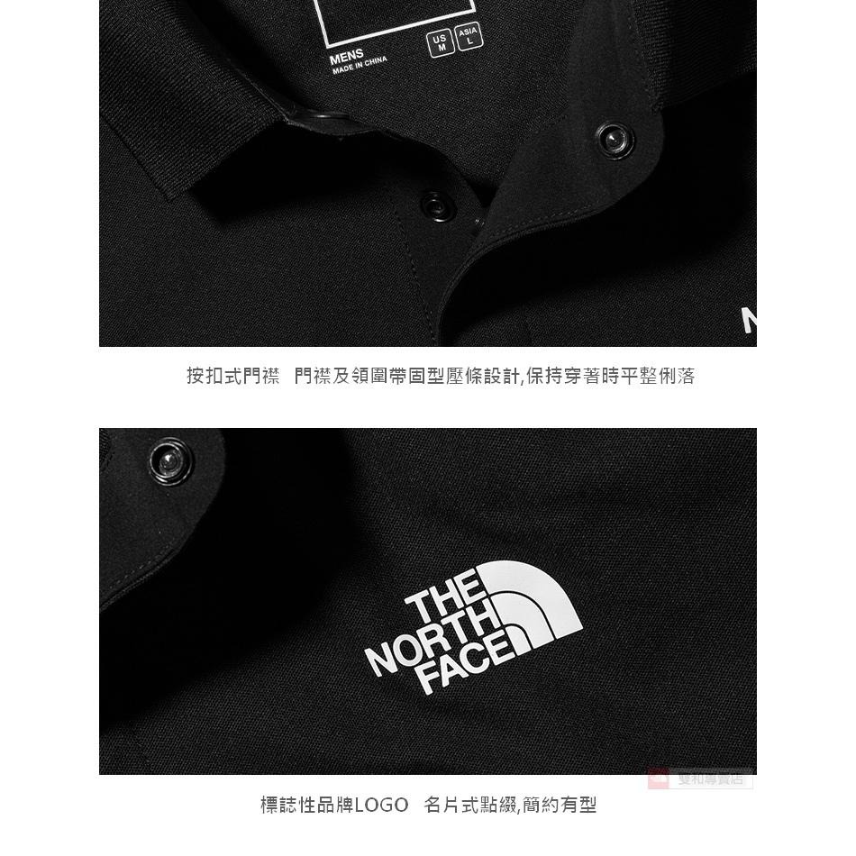 -滿3000免運-[雙和專賣店] THE NORTH FACE 男 短袖防曬POLO衫/87W2/黑-細節圖8