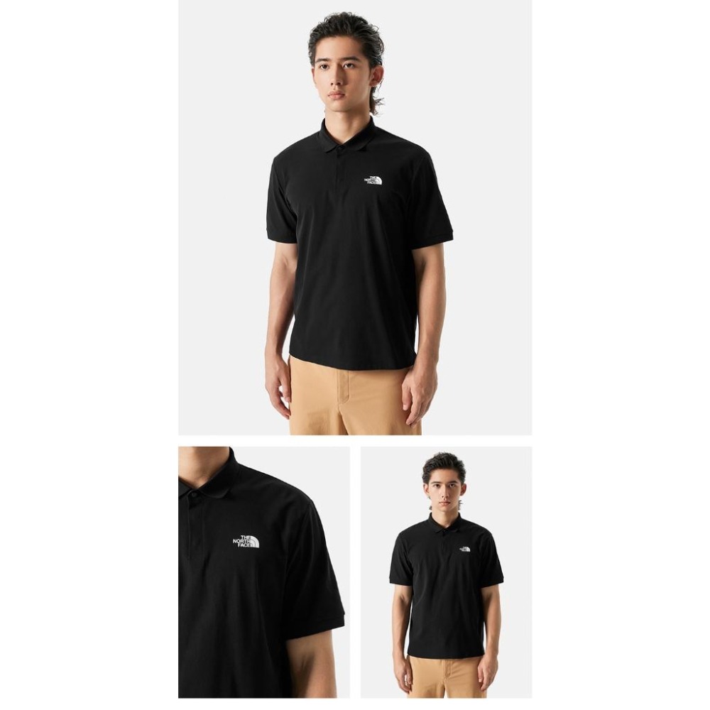 -滿3000免運-[雙和專賣店] THE NORTH FACE 男 短袖防曬POLO衫/87W2/黑-細節圖9