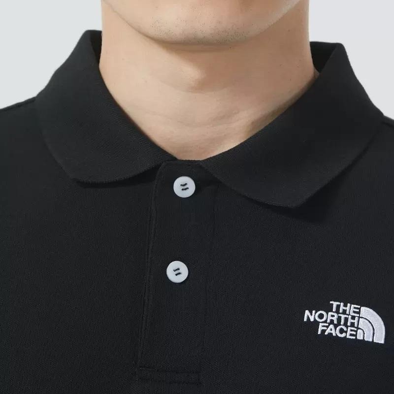 -滿3000免運-[雙和專賣店] THE NORTH FACE 男 短袖POLO衫/87UX/黑-細節圖4