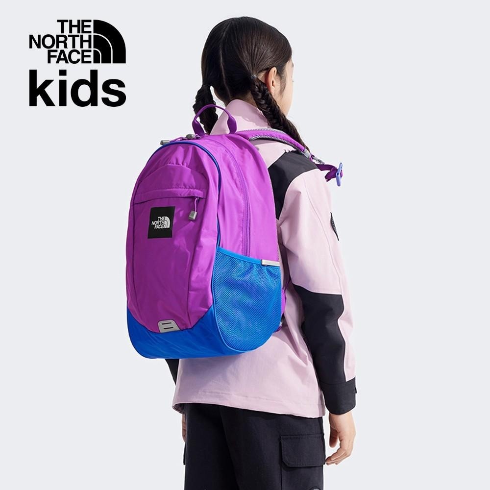 -滿3000免運-[雙和專賣店]The North Face兒童大尺寸品牌LOGO休閒後背包/8AMX/紫-細節圖9