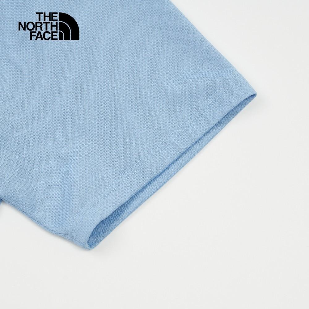 -滿3000免運-[雙和專賣店] THE NORTH FACE 女 吸濕排汗短袖T恤/8825/鋼鐵藍-細節圖5