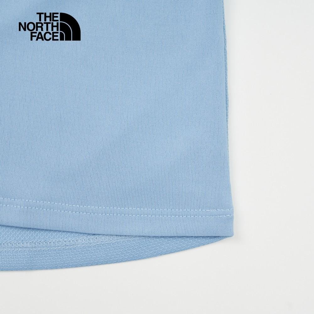 -滿3000免運-[雙和專賣店] THE NORTH FACE 女 吸濕排汗短袖T恤/8825/鋼鐵藍-細節圖6