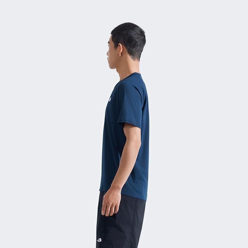 -滿3000免運-[雙和專賣店]THE NORTH FACE 男 快乾涼感防曬短袖T恤/87W7/SUMMIT藍-細節圖2