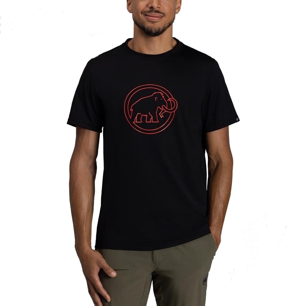 滿3000免運MAMMUT QD Logo Print T-Shirt AF男抗UV排汗短T101702012黑PRT4-細節圖3