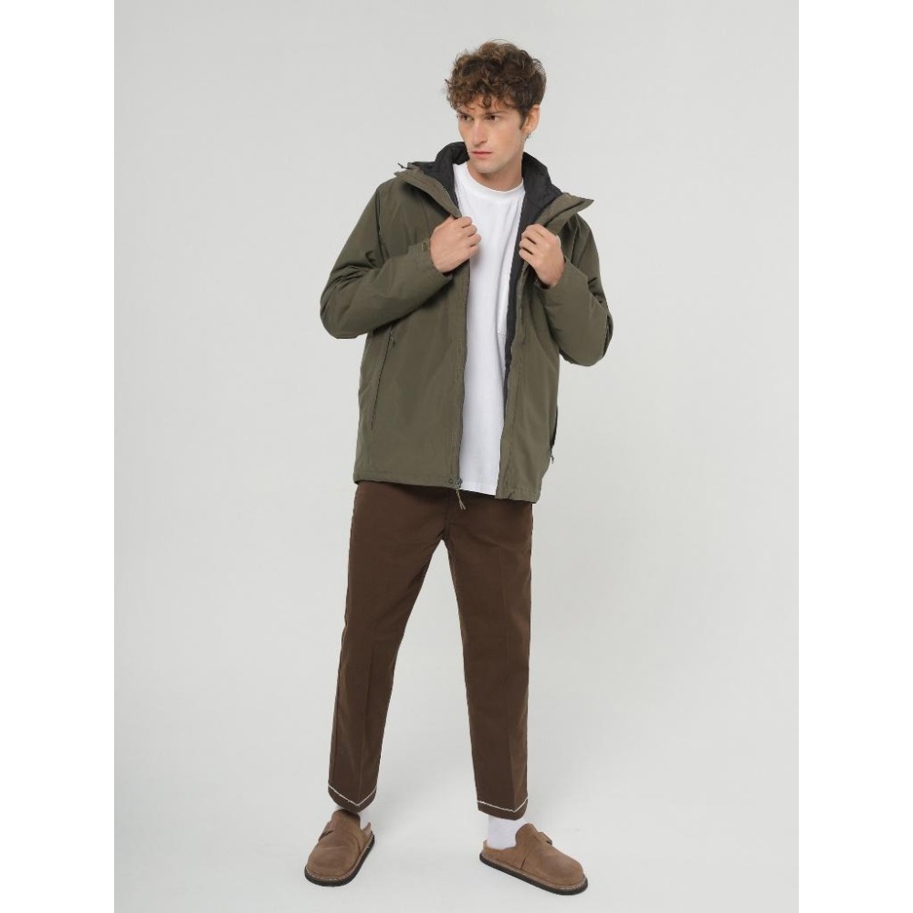 -滿3000免運-[雙和專賣店] THE NORTH FACE 男 DV化纖兩件式外套/81RN/褐綠.黑-細節圖3