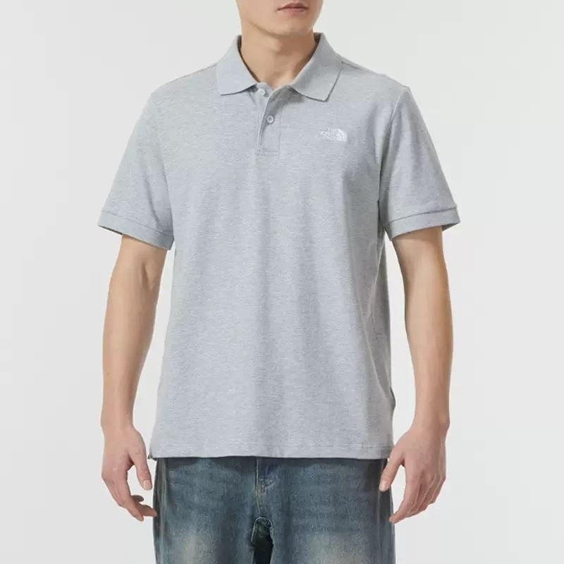 -滿3000免運-[雙和專賣店] THE NORTH FACE 男 短袖POLO衫/87UX/淺灰-細節圖2