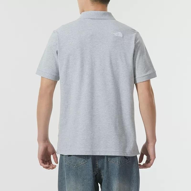 -滿3000免運-[雙和專賣店] THE NORTH FACE 男 短袖POLO衫/87UX/淺灰-細節圖3