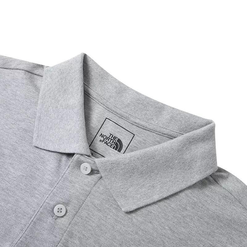-滿3000免運-[雙和專賣店] THE NORTH FACE 男 短袖POLO衫/87UX/淺灰-細節圖4
