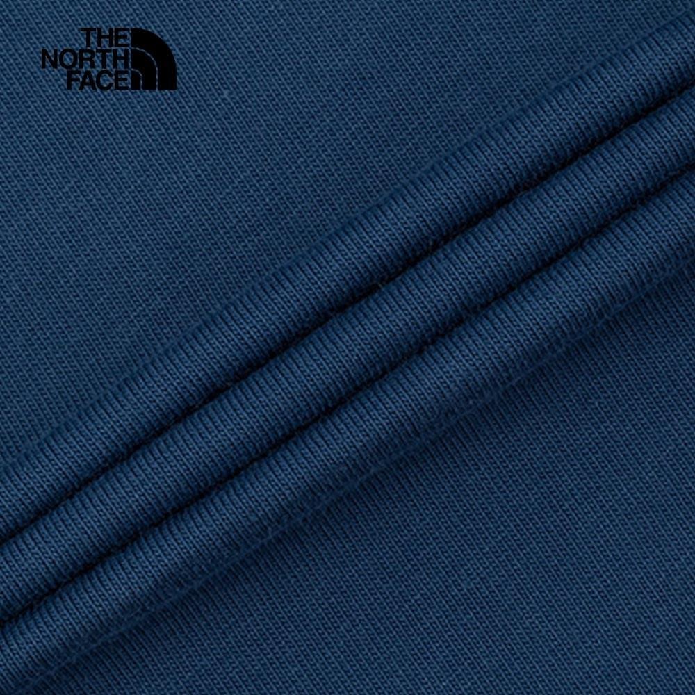 -滿3000免運-[雙和專賣店] The North Face 男 純棉山形印花口袋短袖T恤/81MV/藍-細節圖3