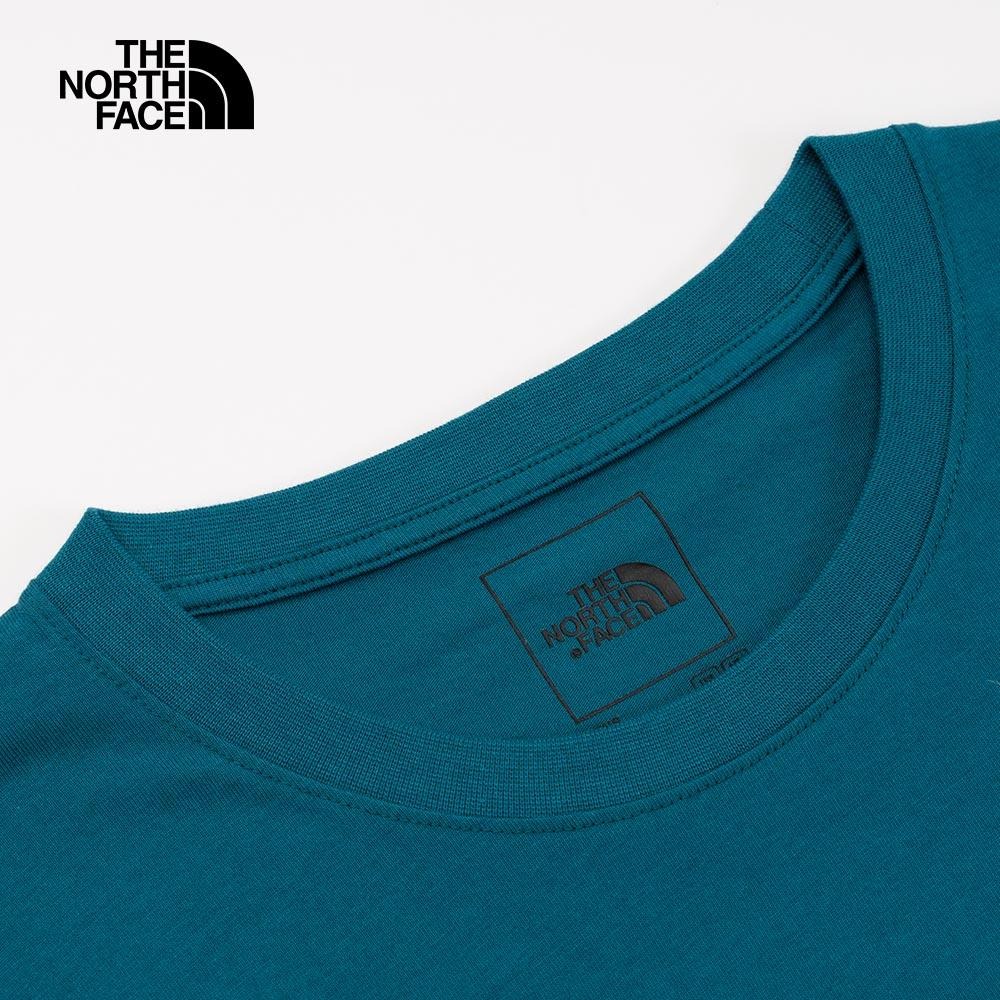 -滿3000免運-[雙和專賣店] The North Face 男 純棉照片印花短袖T恤/81N7/珊瑚藍-細節圖3