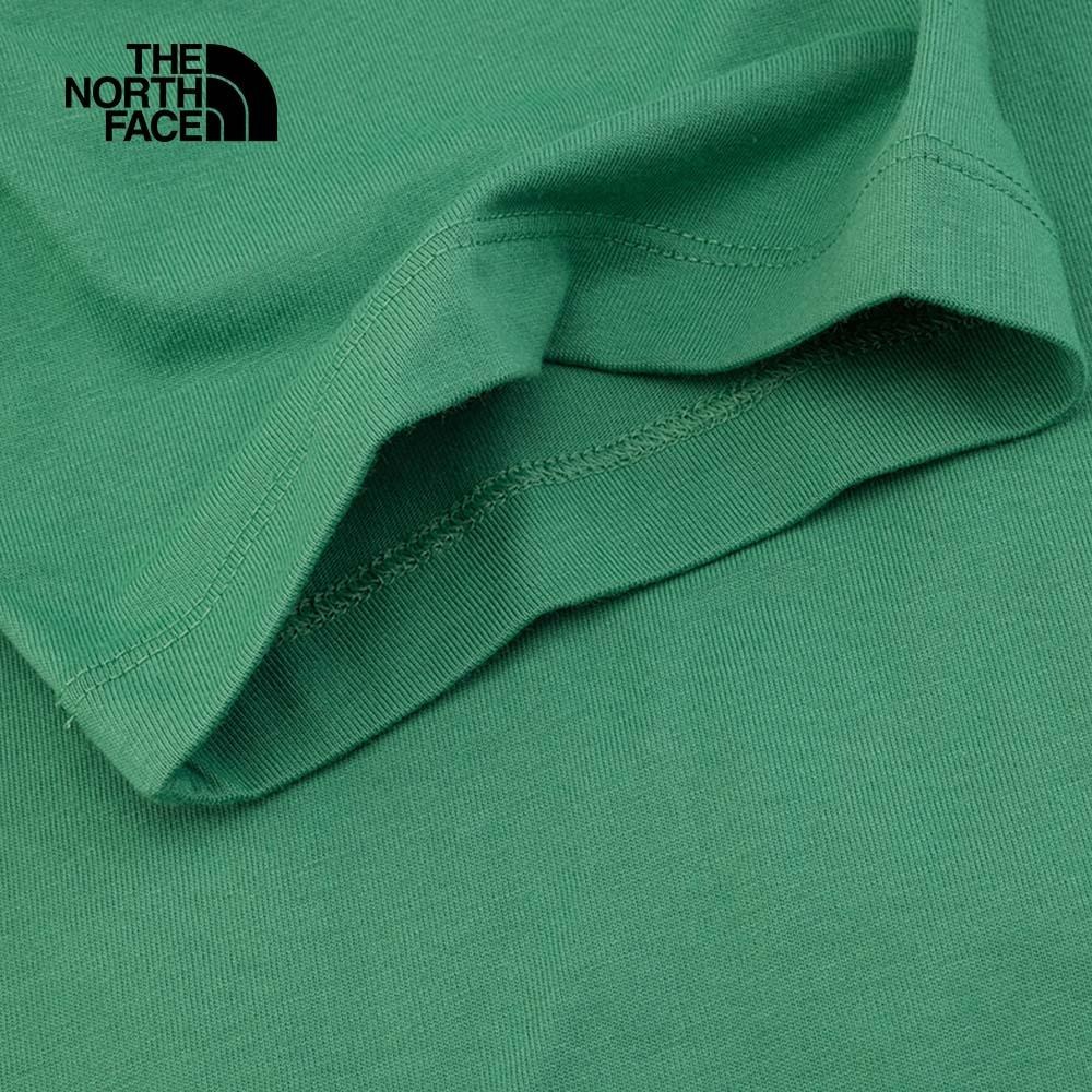 -滿3000免運-[雙和專賣店] The North Face 男 純棉山形印花口袋短袖T恤/81MV/綠-細節圖6