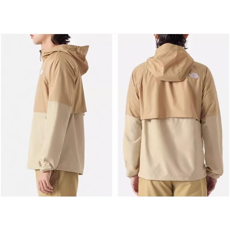 -滿3000免運-[雙和專賣店] THE NORTH FACE 男 防風兜帽防曬外套/81PO/卡其.沙色-細節圖3
