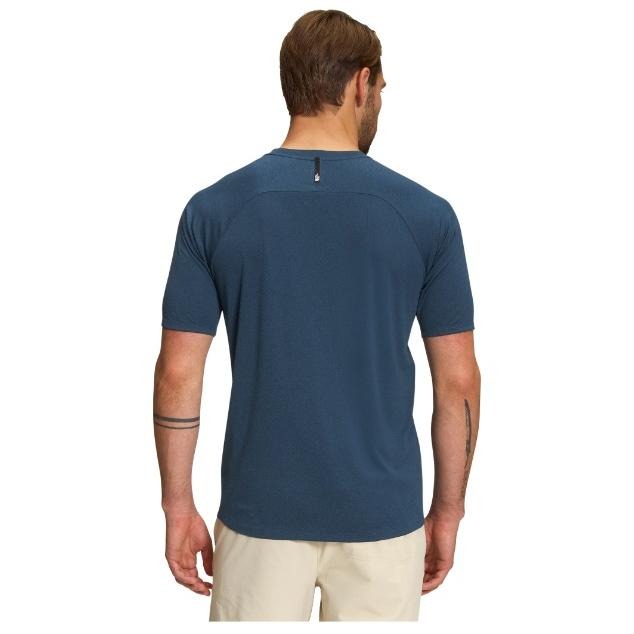 -滿3000免運-[雙和專賣店] THE NORTH FACE 男 圓領快乾短袖T恤/7QOS/蔭藍-細節圖2