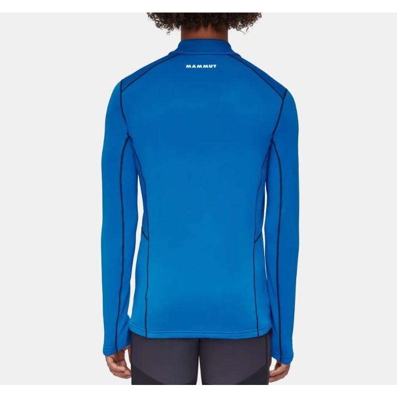 滿3000免運MAMMUT MA23 AENERGY ML HALF 男 長袖半開襟保暖排汗衣101601120/藍石青-細節圖4