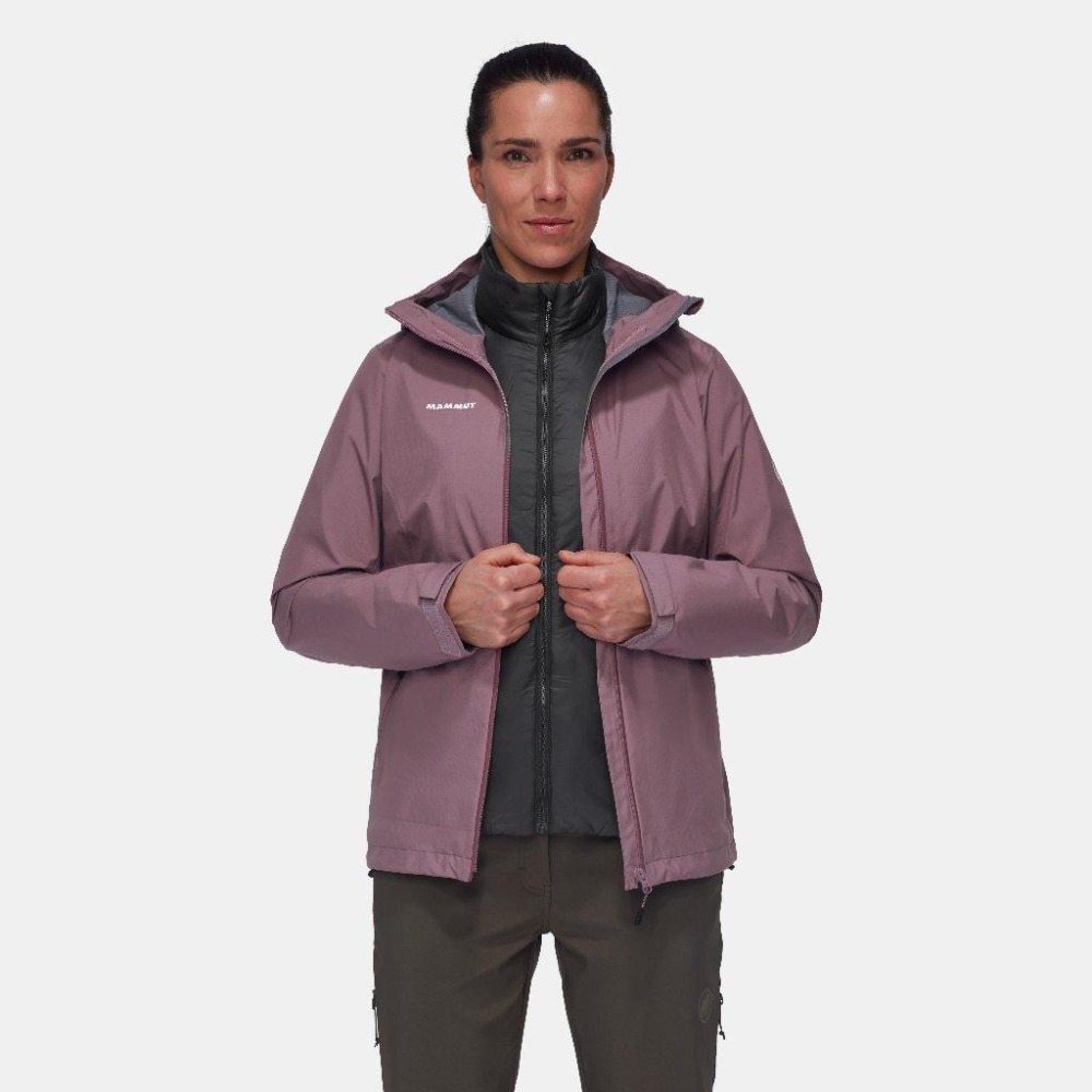 MAMMUT長毛象Alto Light 3 in 1 HS Hooded 女超輕量防水兩件式化纖外套10103088/紫-細節圖2