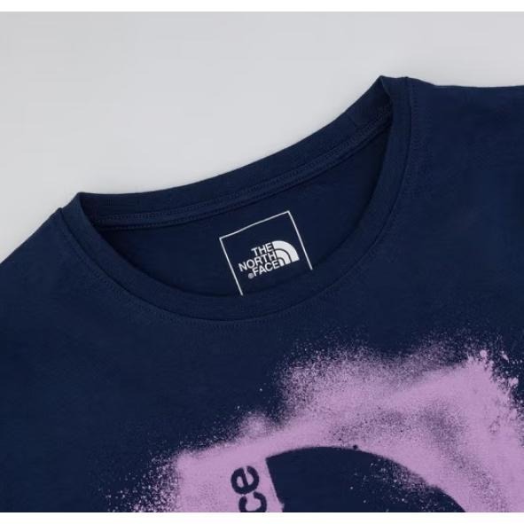 滿3000免運-6折出清[雙和專賣店] THE NORTH FACE 女 棉質LOGO圓領T恤/7WES/海軍藍-細節圖4