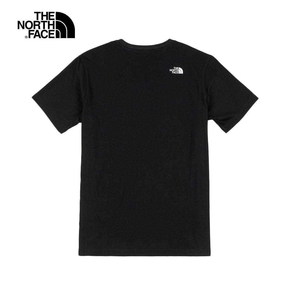 -滿3000免運-[雙和專賣店] THE NORTH FACE 女 混紡短袖LOGO圓領T恤/7QUK/黑-細節圖2