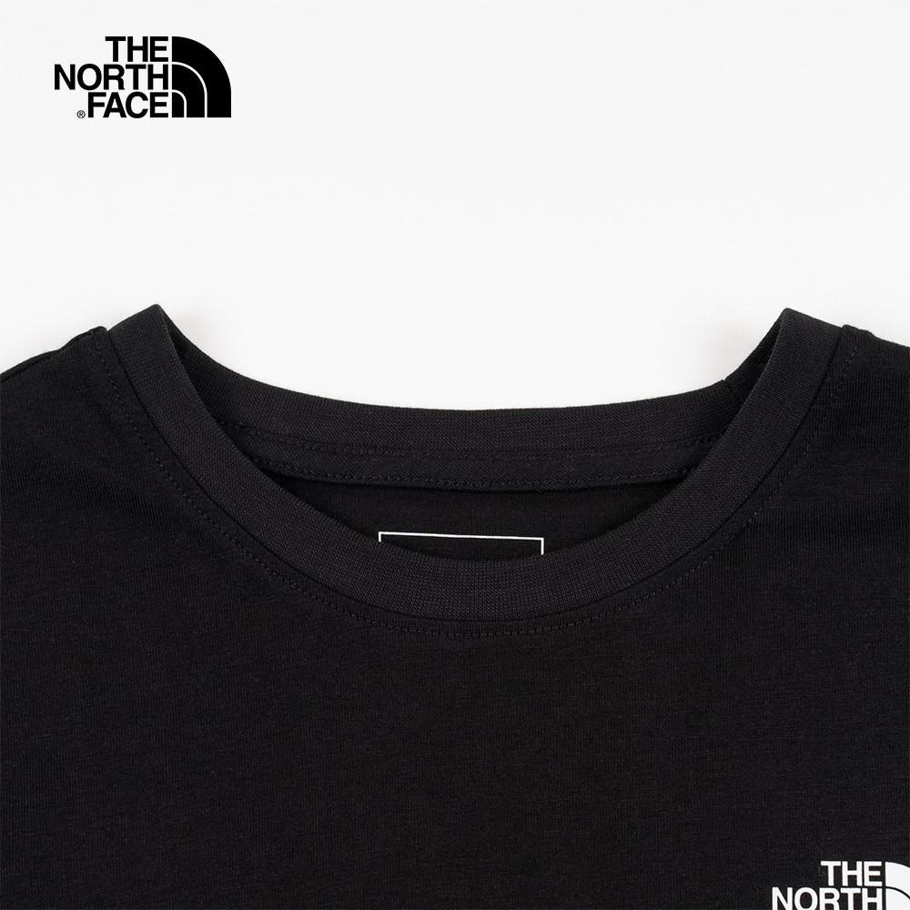 -滿3000免運-[雙和專賣店] THE NORTH FACE 女 混紡短袖LOGO圓領T恤/7QUK/黑-細節圖3